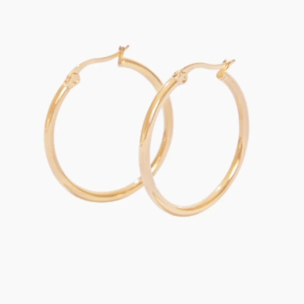 Ellie Vail Laurette Medium Hoop Earrings in Gold